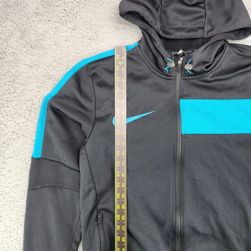 Nike Therma-Fit Full-Zip Hoodie Jacket Mens M Black Nike Futbol Soccer Authentic